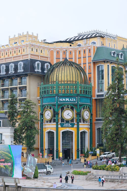 Facade of a Shopping Mall Sun Plaza in Sapa, Vietnam