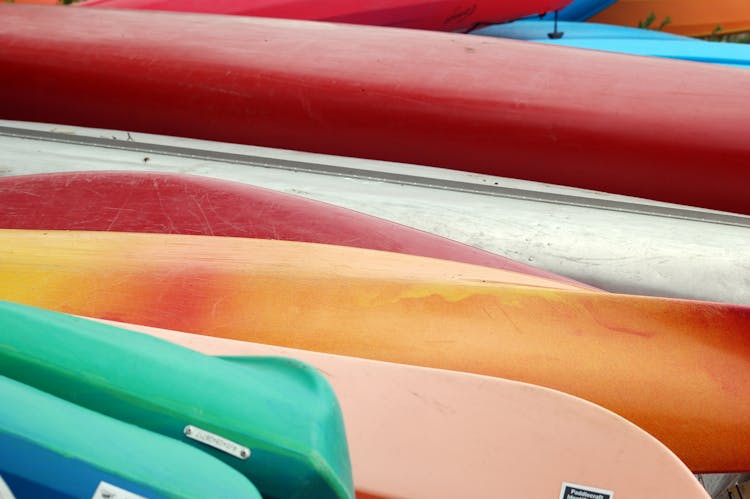 Colorful Plastic Canoes