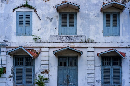 Facade of an Old Coffee Factory in Jakarta, Indonesia