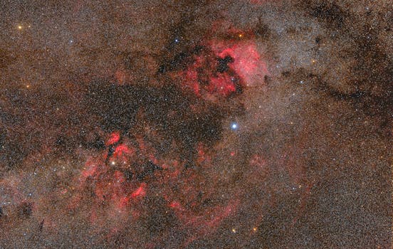 A stunning view of a vibrant star field with nebulae, revealing the beauty of the cosmos.