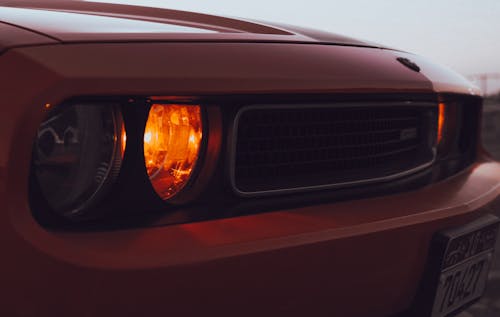 A Close-Up Shot of a Dodge Challenger