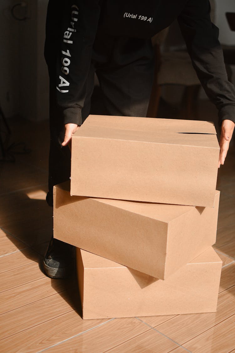 Cardboard Boxes Piled Up