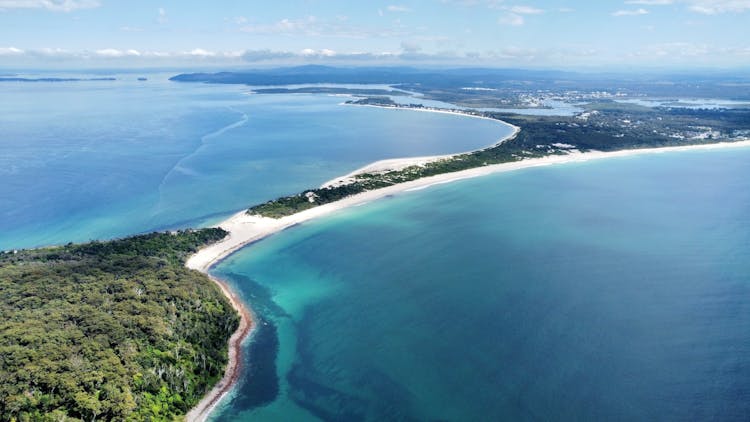 Aerial View Of Blue Sea