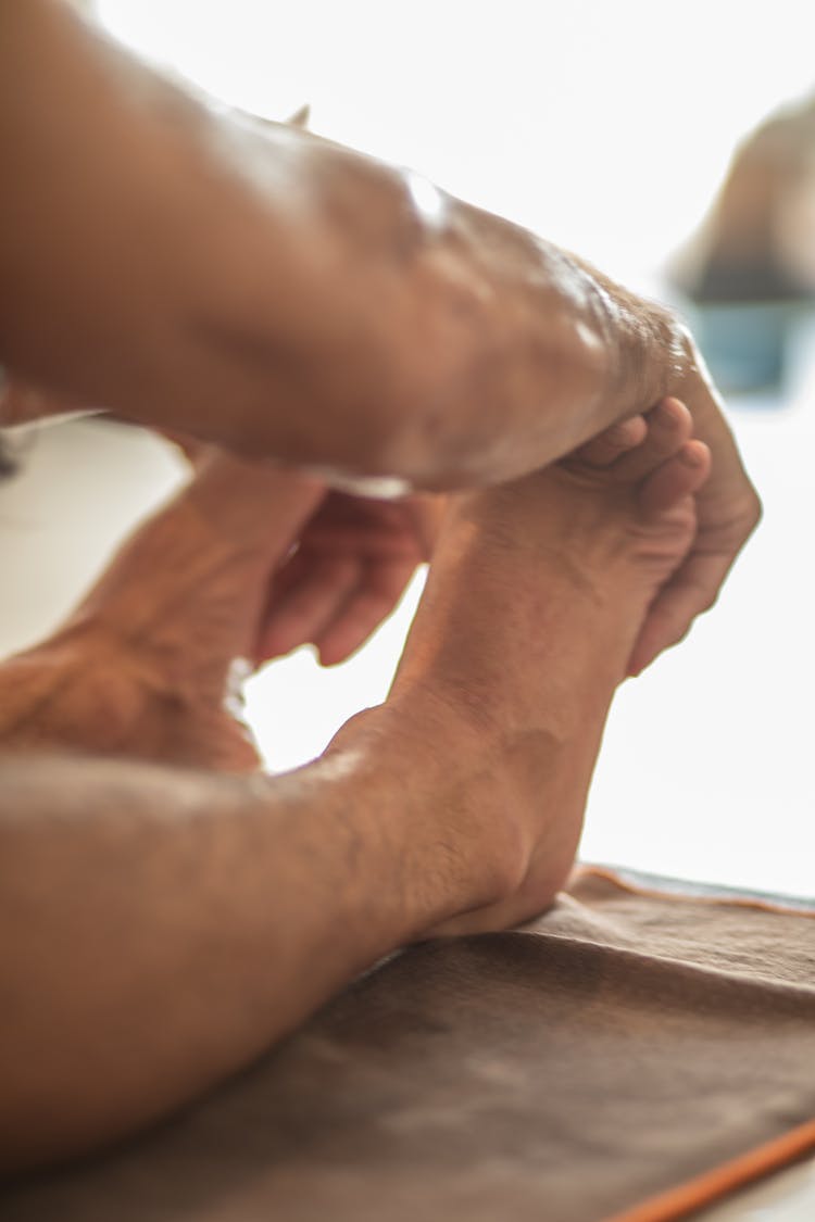 A Person Stretching 