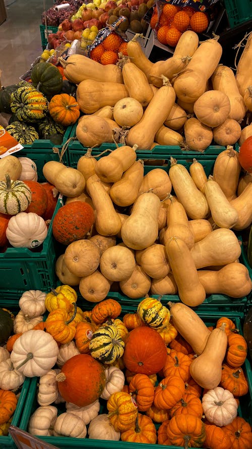 Pumpkins in Green Crates