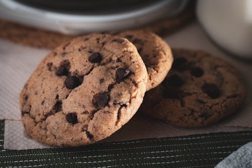 Photos gratuites de aliments, biscuits, biscuits aux pépites de chocolat