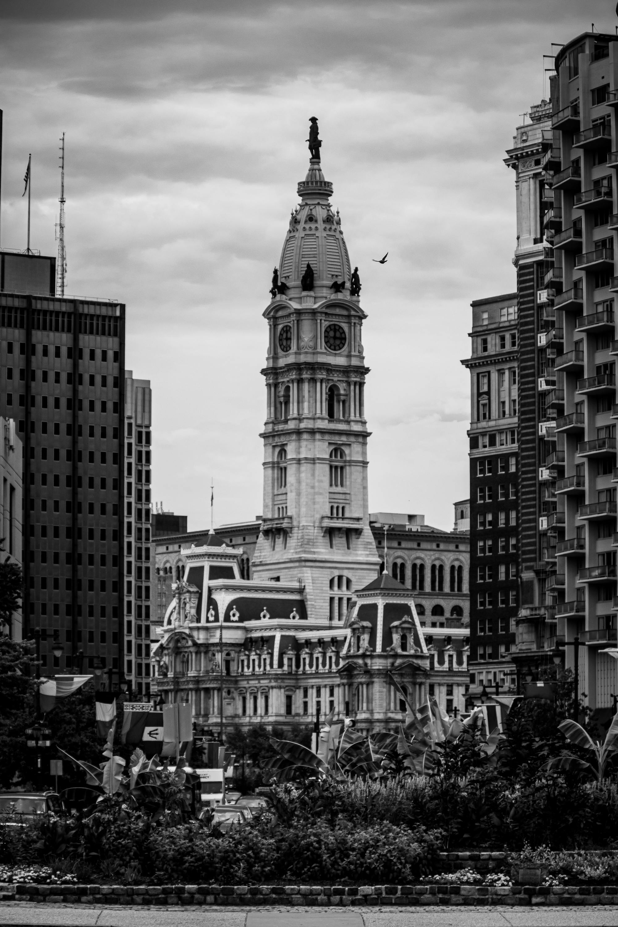 Wilmington area skyline toward Philadelphia towers