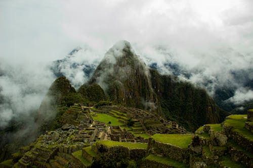 bulutlar, machu picchu, Peru içeren Ücretsiz stok fotoğraf