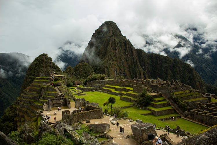 Machu Picchu Ruins In Andes Mountain In Peru
