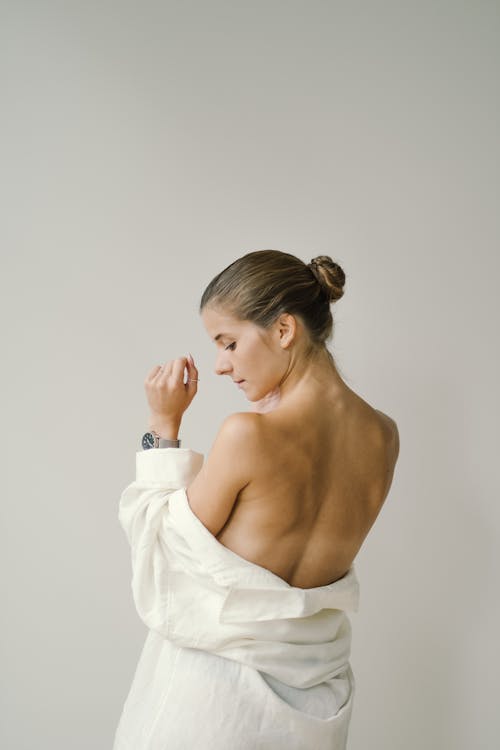 A Woman Showing Her Back