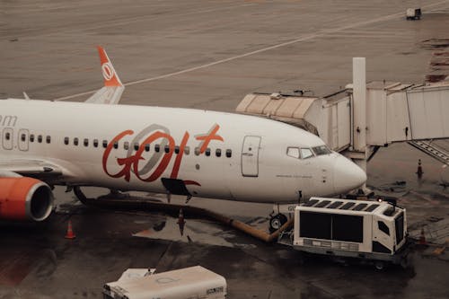 Passenger Boarding Bridge on a Plane