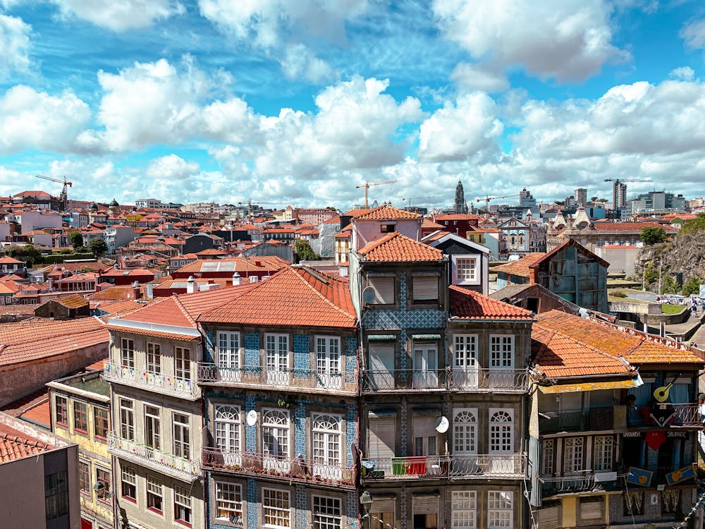 High Angle View of a Townscape 