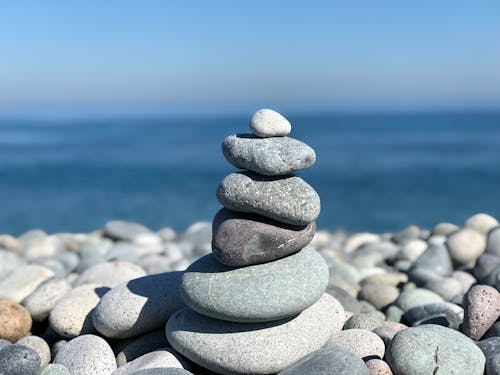 Close Up Shot of Stacked Stones