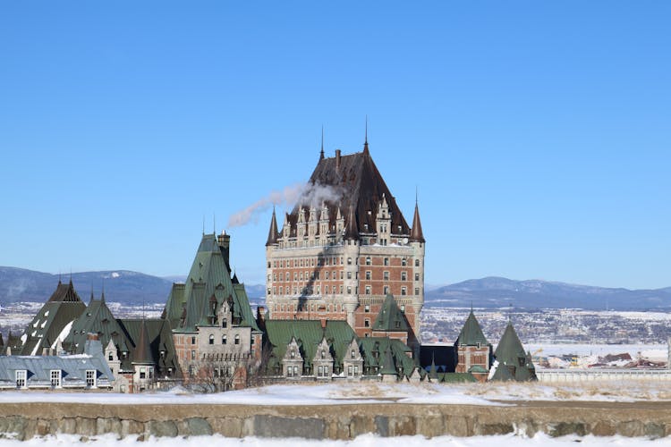 Le Chateau Frontenac In Quebec City, Quebec At Winter