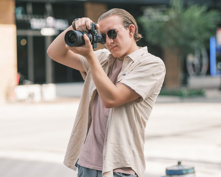 Photographer Working In City