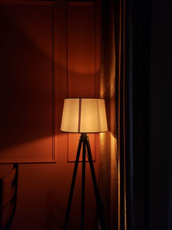 Floor Lamp Near The Wall Free Stock Photo floor-lamp-near-the-wall-free-stock-photo