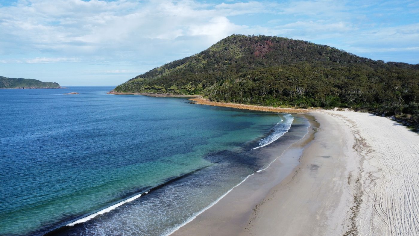 Plage vue du ciel