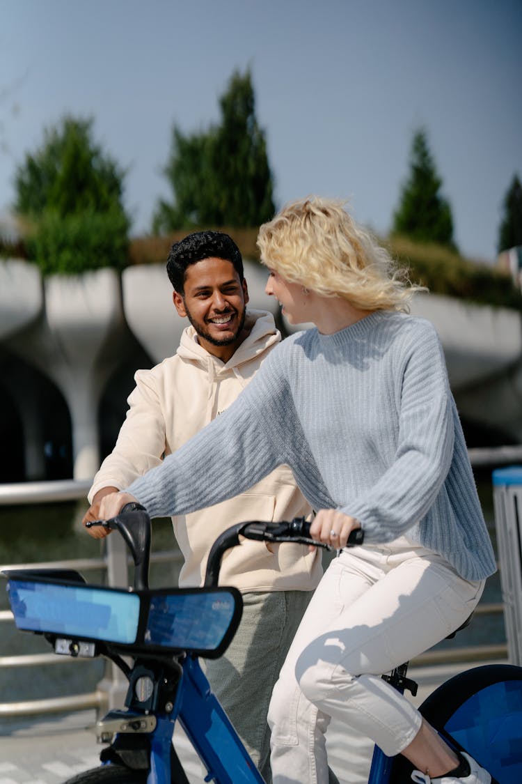 A Woman On A Bicycle