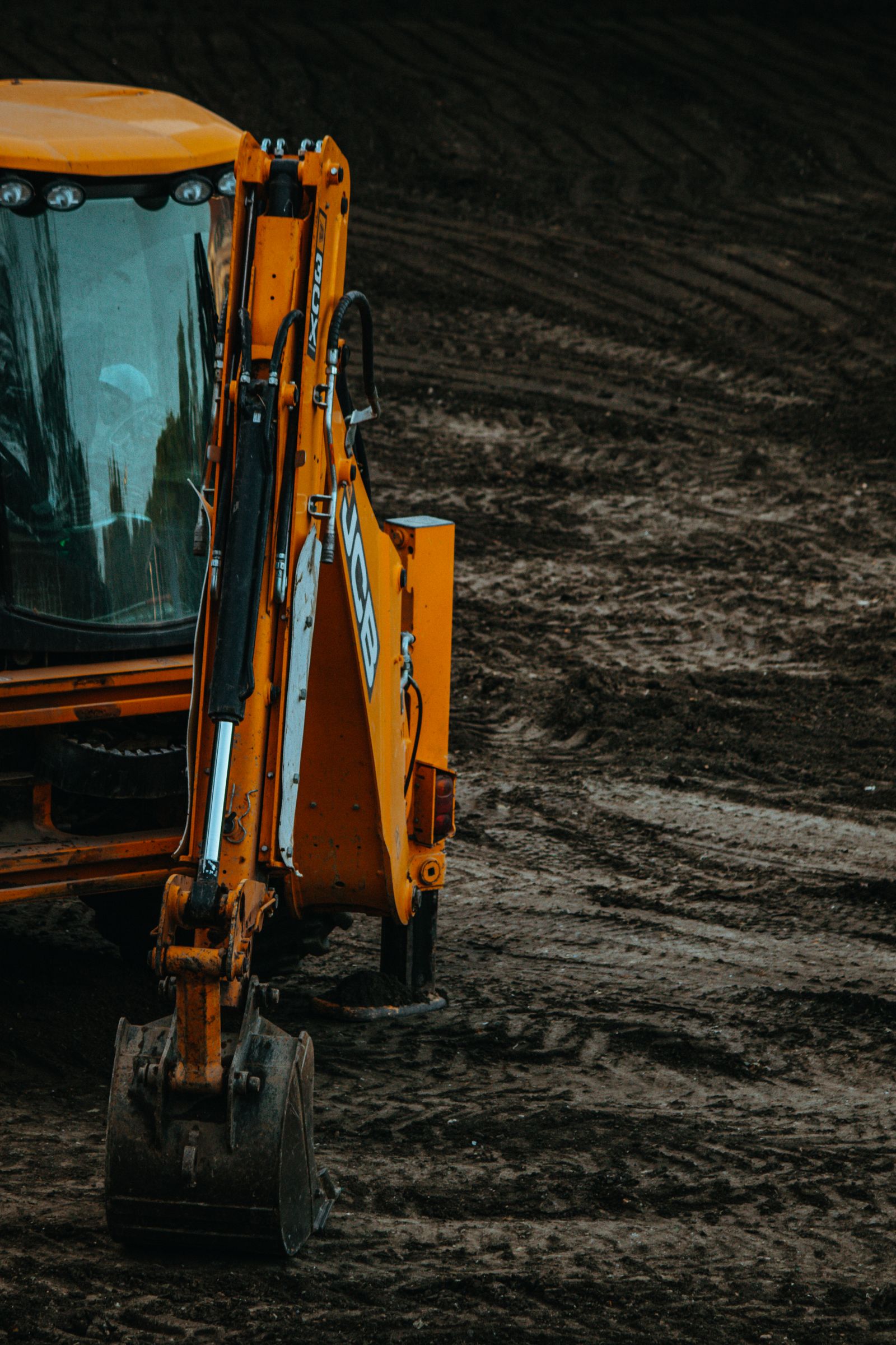 Excavator on a construction site