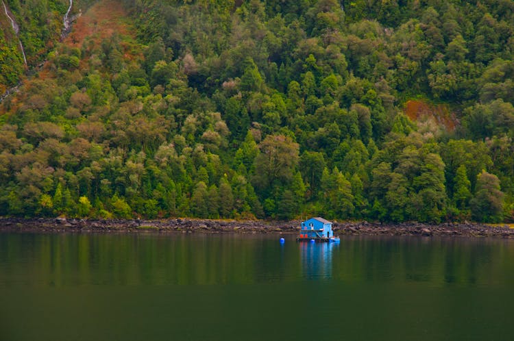 Floating House On The Lake