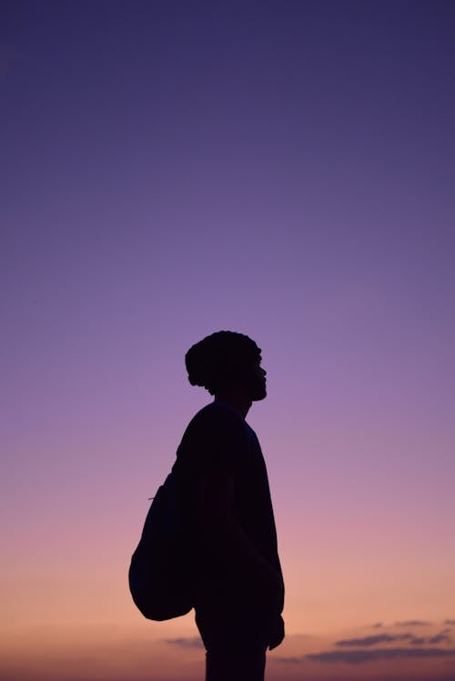 Silhouette Photo of Standing Man