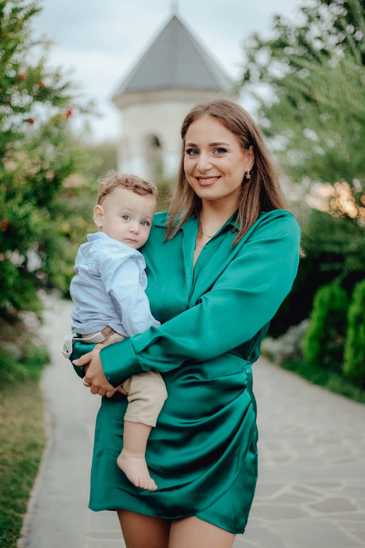 Portait Of Mother And Son