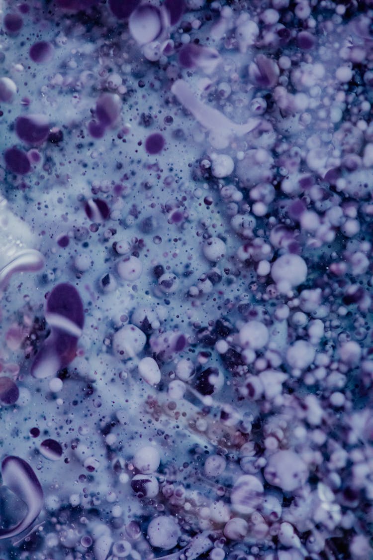 Close-Up Shot Of Purple Bubbles