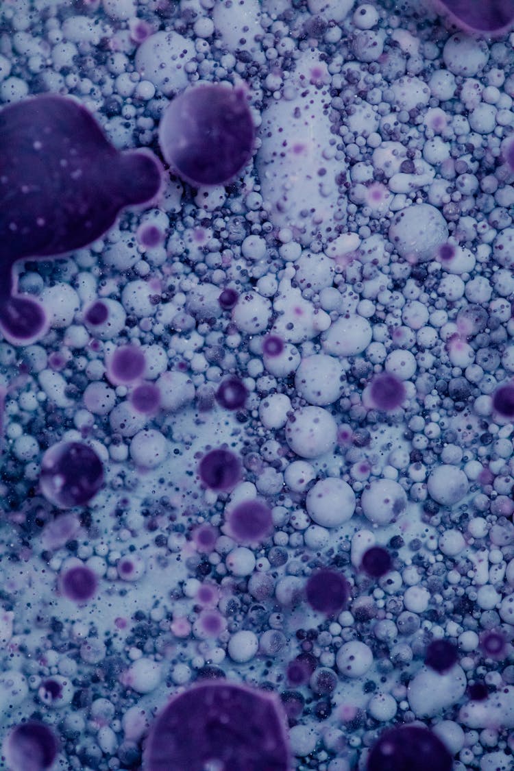 Close-Up Shot Of Purple Bubbles