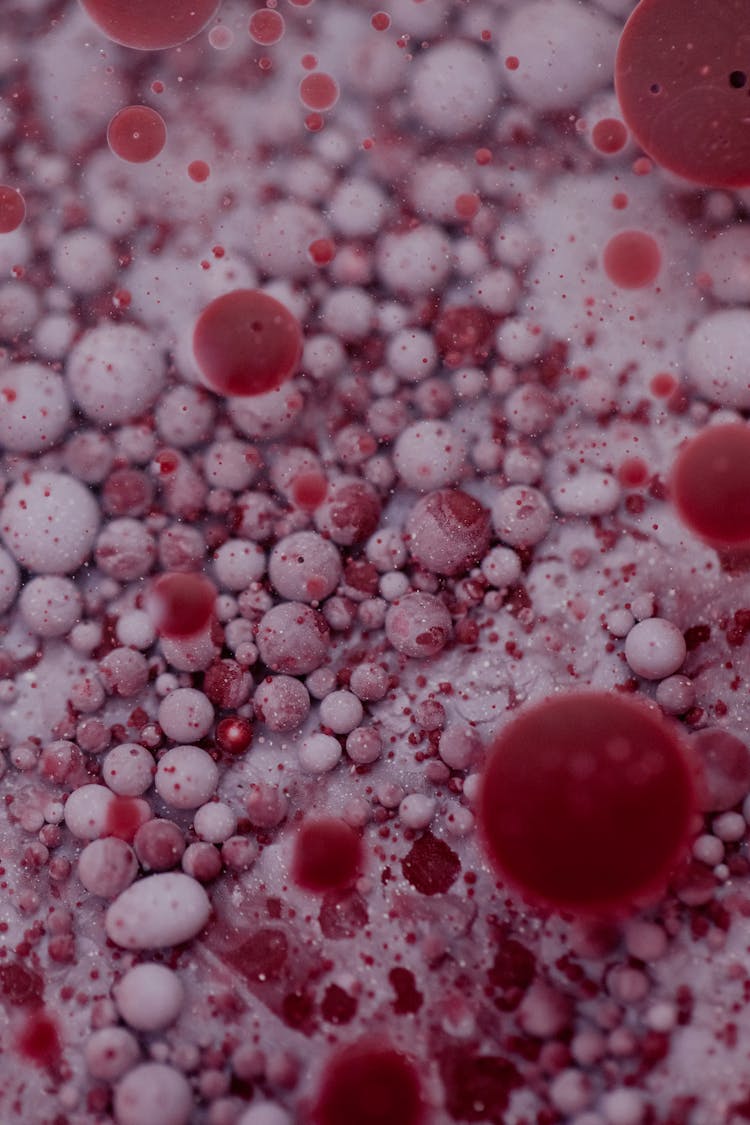 Red Bubbles In The Water