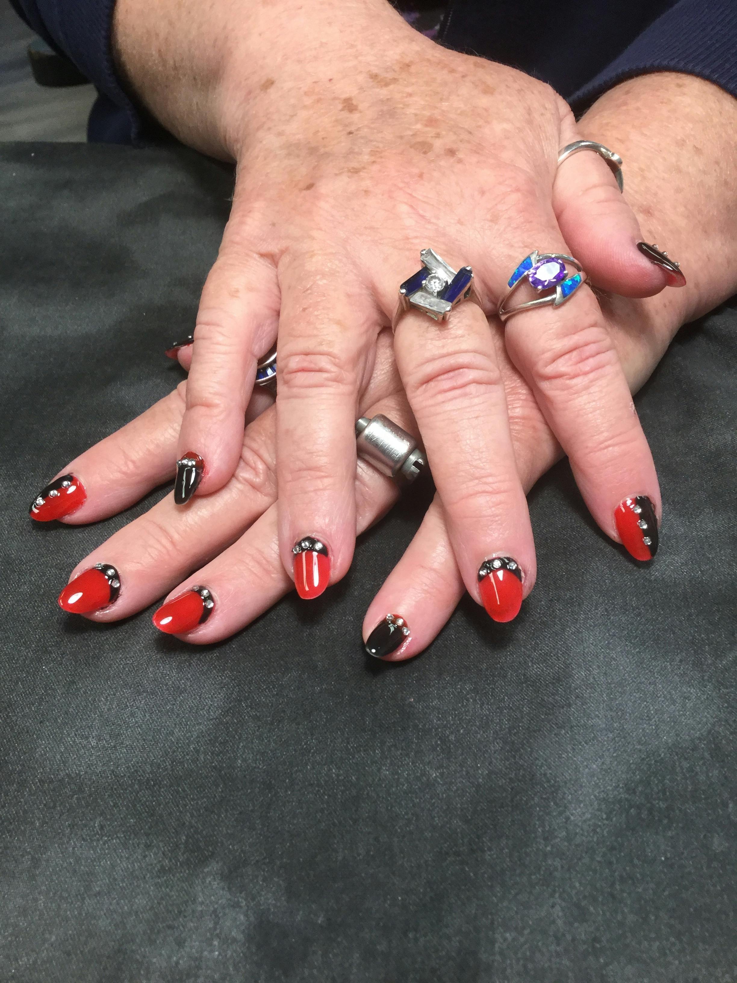 Free stock photo of Blacknrednails, Nails gel nails