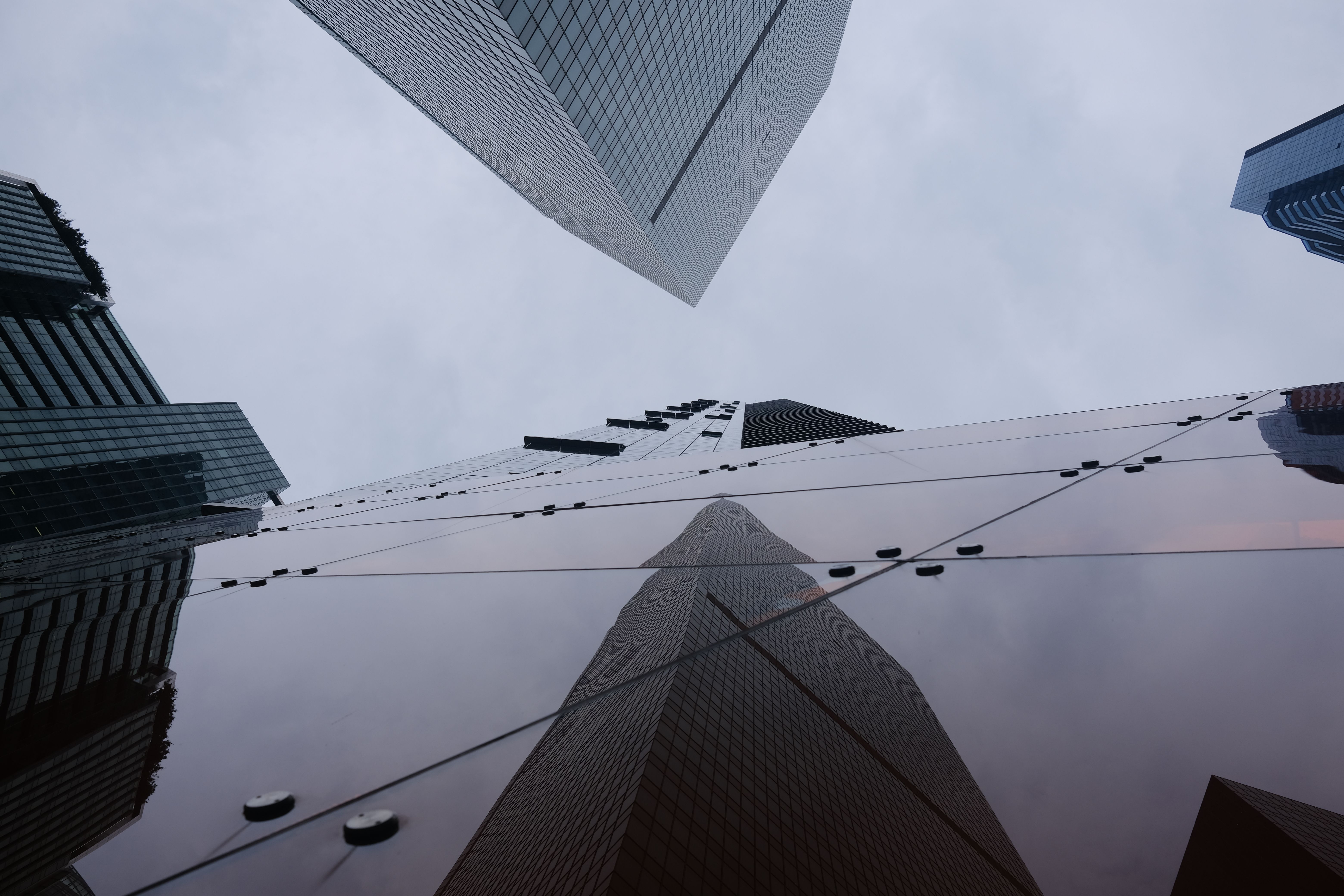 Modern glass skyscrapers representing UAE free zones