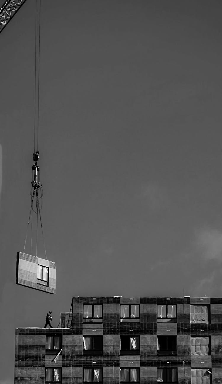 Crane Working On A Construction Site