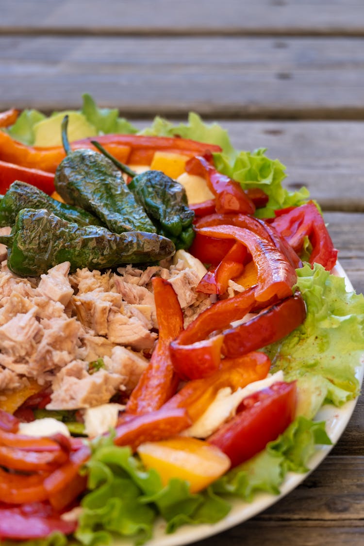 Tuna Salad On Ceramic Plate