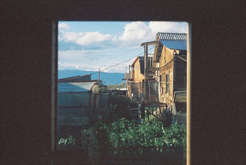 View of the Wooden Houses from the Window