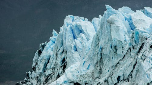 Closeup of a Blueish Rough Iceberg