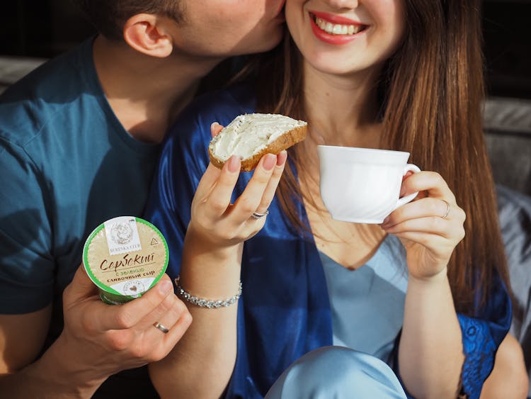 A Couple Eating Breakfast