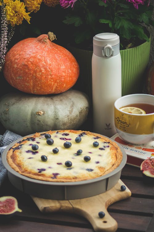 Blueberry Cake on the Table