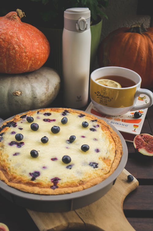 Pumpkins Beside the Cake