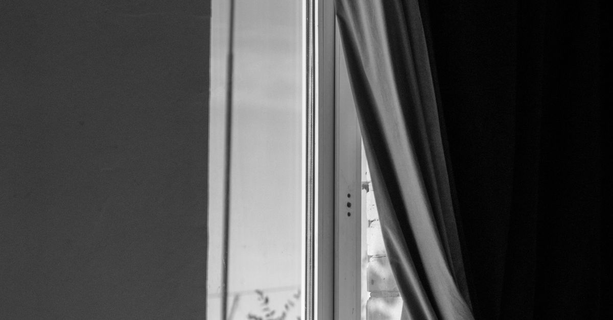 Window And Certain Window and Curtain · Free Stock Photo