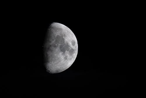 Full Moon in Dark Night Sky