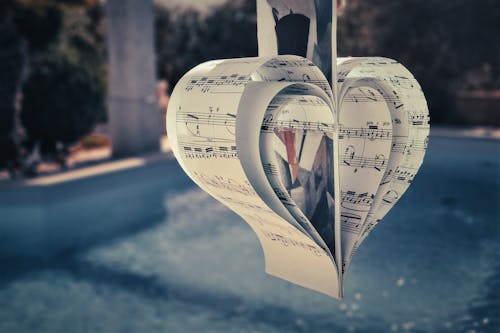 Music Sheets in Heart Shape