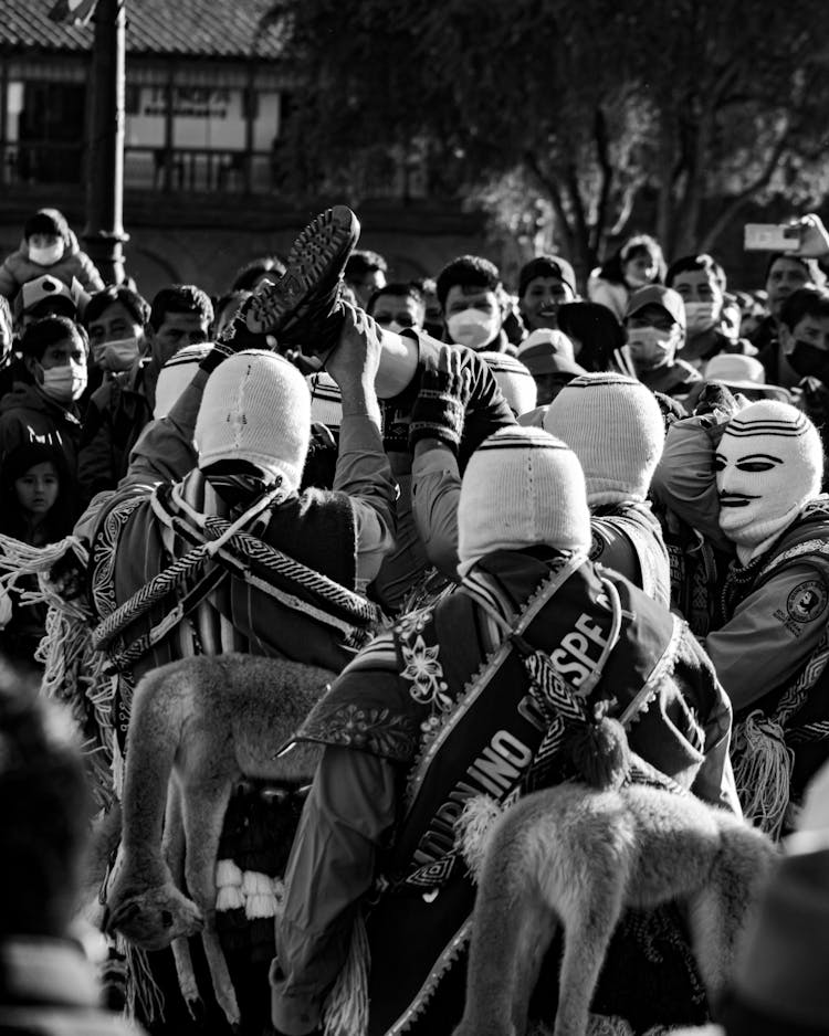 Group Of Men Wearing Full Face Masks