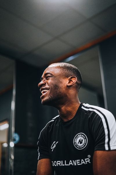 Male fitness customer portrait