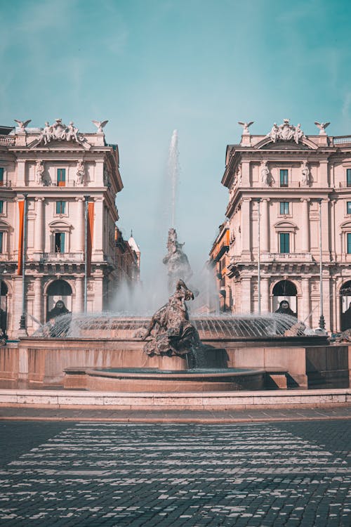 Photo of a Concrete Fountain 