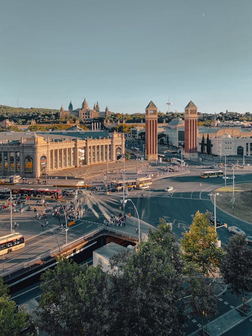 Fotobanka s bezplatnými fotkami na tému Barcelona, bulvár, letecké snímkovanie