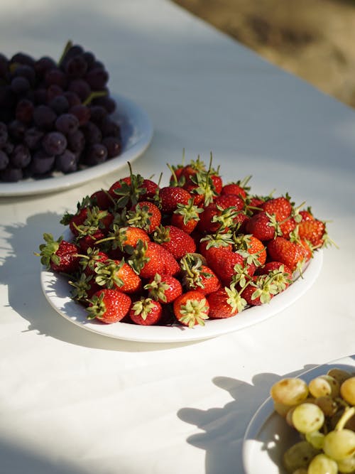 Plate of Fresh Strawberries