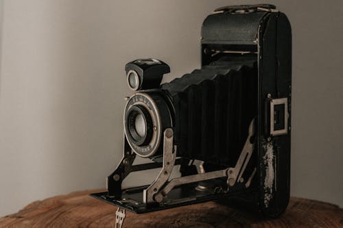 Close-up of a Vintage Camera