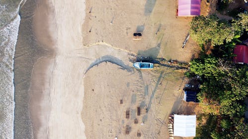 Gratis lagerfoto af båd, bølger, droneoptagelse