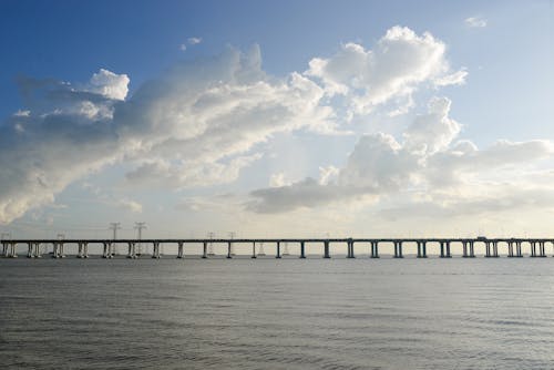 Foto stok gratis di luar rumah, jembatan akses, jembatan gerbang langit