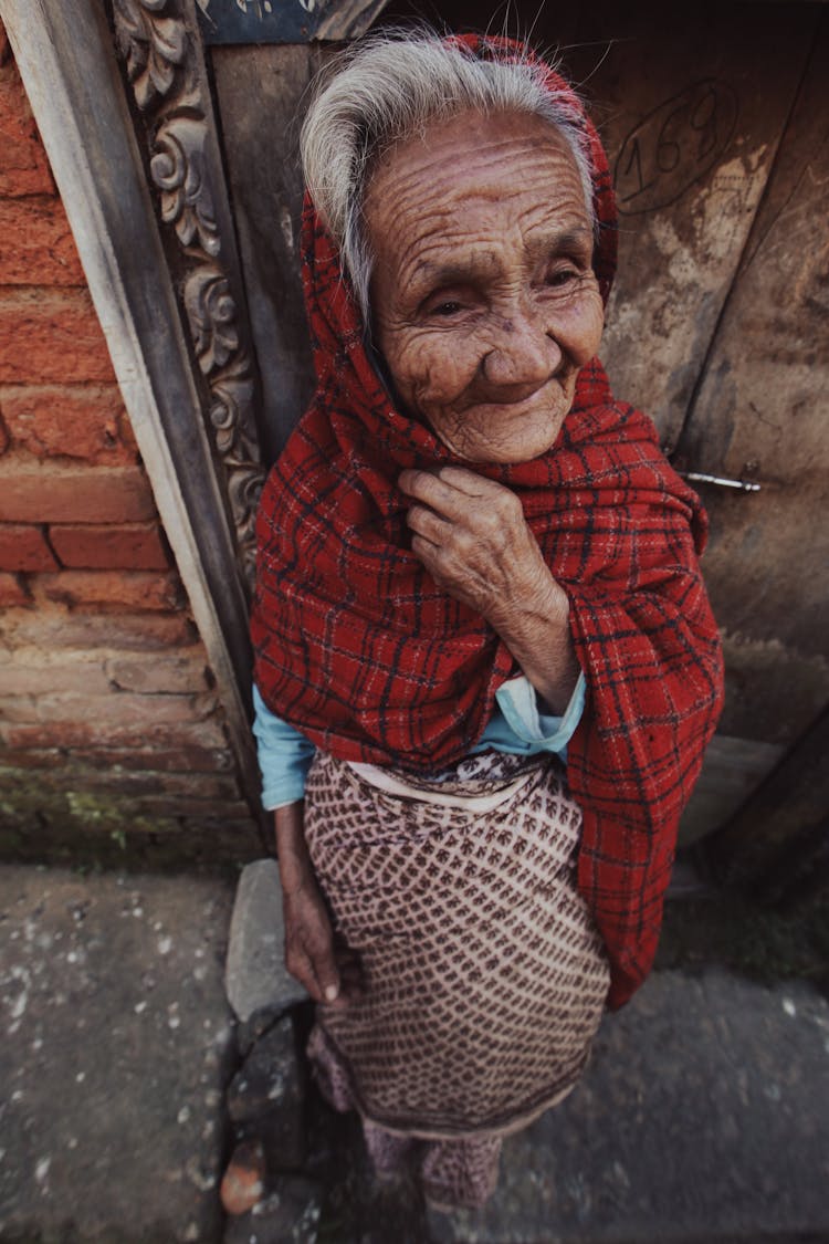 Elderly Woman With Scarf